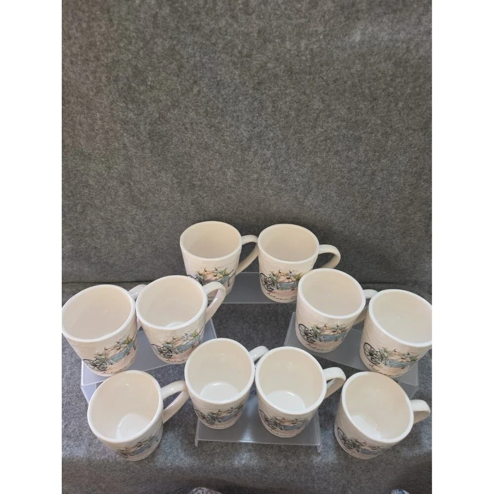 Pier One Autumn Bliss Mugs, Lit Of 10. Fall, Cozy, Cottage Core, Farmhouse. READ